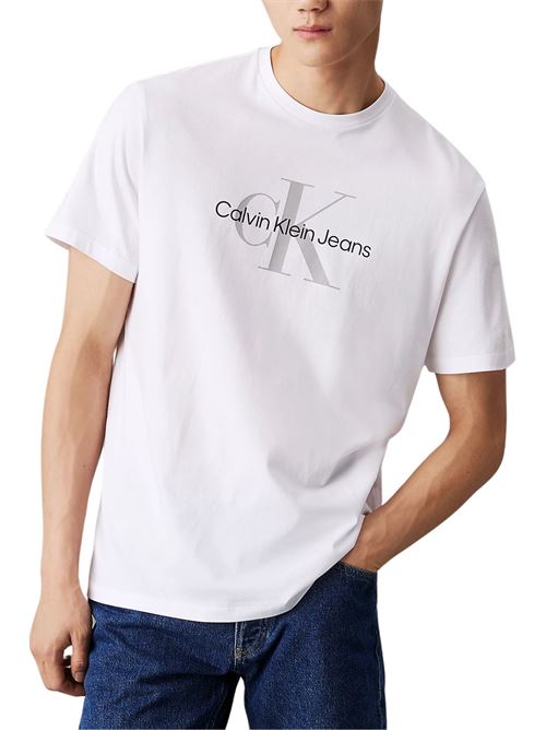 T-shirt uomo bianca in cotone Calvin Klein Jeans | 00040EM286YAA